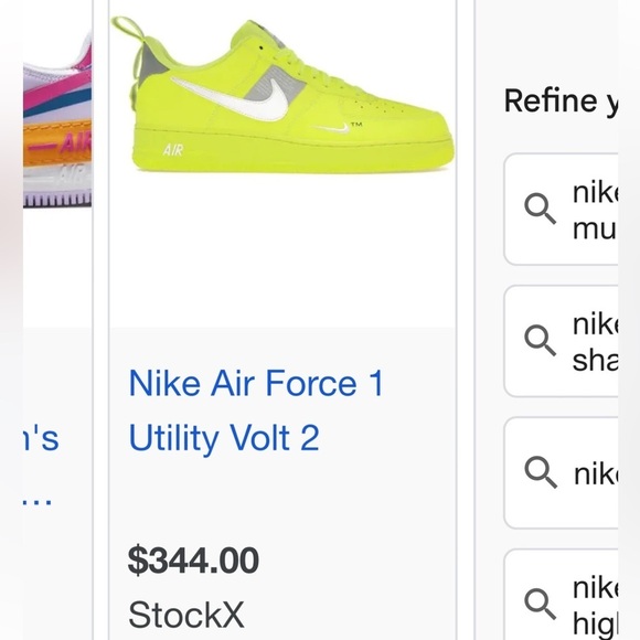 Rare✅Neon Nike Air Force 1 utility volt - Picture 12 of 12
